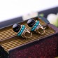 New Vintage Round Black Palace Crystal Jewelry Fashion Brand Stud Earrings For Women 2017 Innovative Bijoux