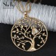 Owl Pendant Necklace Jewelry Accessory Women Fashion 2017 Silver Rose Gold Color Chain Crystal Long Necklaces & Pendants