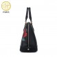 Pmsix Autumn And Winter New Women Leather Bag Flower Printing Black Fashion Shell bag Retro Tote Bag Designer Handbag P12008732787267684
