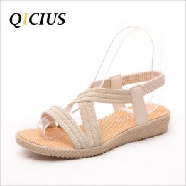 QICIUS Fashion Women Gladiator Sandals Outdoor Casual Summer Shoes Sandals Platform Shoes Cross-tied Wedge Woman Sandals B0036 