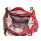 REALER brand women bag hollow out ombre handbag floral print shoulder bags ladies pu leather tote bag red/gray/blue