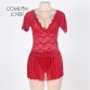 RI70335 Comeonlover See Through Sexy Lingerie Lace Deep V neck and V Back Langerie Sex Red Popular Women Sexy Lingerie Babydoll32445396783