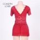 RI70335 Comeonlover See Through Sexy Lingerie Lace Deep V neck and V Back Langerie Sex Red Popular Women Sexy Lingerie Babydoll