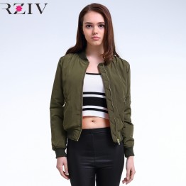 RZIV 2017 Winter Flight army green bomber jacket women jacket and women's coat clothes bomber ladies