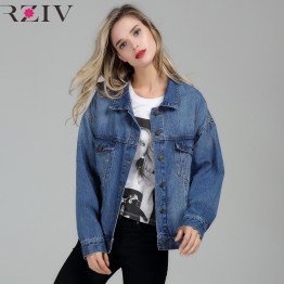 RZIV 2017 spring female jean jacket casual double pocket decorated denim jacket clothing embroidery women jacket coat 