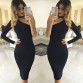 Red Black White 2016 Autumn Dresses One Shoulder Halter Long Sleeve Women Pencil Dress Sexy Club Bodycon Party Dresses32699838760