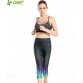 Red & Green Aurora Running Capris Leggins Starry Sky Fitness Gym Sports Tights For Women Black Compression Cropped Trousers Slim