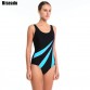 Riseado Sports Suits Swimwear Women One Piece Swimsuit Striped Backless Padded Swimming New 2017 Bathing Suit32673463224