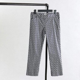 S41 Summer Casual Women Ankle-Length Pants Plus Size Woman Clothes Women Bottoms Geometric pattern Female Trousers