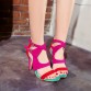 S.Romance Women Sandals Plus Size 34-43 Fashion Zip High Heel Summer Women Pump Shoes Woman Office Black Blue Red SS612