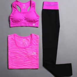 Sexy Black Yoga Sets Print Plaid Level-4 Shakeproof Women Yoga Top Fitness Quick Dry Zebra Sport Shirts Compressed Sport Legging