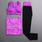 Sexy Black Yoga Sets Print Plaid Level-4 Shakeproof Women Yoga Top Fitness Quick Dry Zebra Sport Shirts Compressed Sport Legging