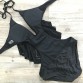 Sexy Plunging Neck Flouncing High Cut Trikini Push Up Monokini Bathing Swim Suit For Women Thong Swimwear One Piece Swimsuit32777166678