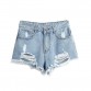 Sexy Women Shorts Hole Denim Jeans Tassel Shorts High Wais Bottoms SML Summer