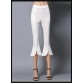 Shanto new petal bottom black white flare pants women elastic waist 2017 spring summer calf length trousers female 1953WY