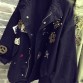 Sherhure 2017 Women Jacket Coat Fashion Bomber jacket Embroidery Applique Rivets Oversize Women Coat Army Green Cotton Coat