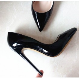 Shoes Woman High Heel Pumps Sexy Black High Heels Pointed Toe Women Shoes Brand Patent Leather Wedding Shoes For Women FS-0019
