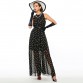 Sisjuly Women Maxi Fashion polka dots Maxi dress long Casual Summer Beach Chiffon Party Dresses style cheap vestidos de festa32633558121