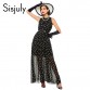 Sisjuly Women Maxi Fashion polka dots Maxi dress long Casual Summer Beach Chiffon Party Dresses style cheap vestidos de festa32633558121