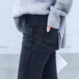 Skinny Jeans Woman 2017 New Spring Fashion Boyfriend Washed Elastic Denim Trousers Pencil Slim Capris Pants Imitation Jean Femme
