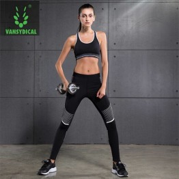 Sport Clothing Women Sportswear Gym Yoga Sets 2 pcs Running Tights Sports Bra+Leggings Fitness Jogging Striped Sport Suit Women
