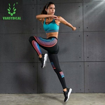 Sport Clothing Women Sportswear Gym Yoga Sets 2 pcs Running Tights Sports Bra+Leggings Fitness Jogging Striped Sport Suit Women32788680113