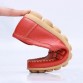 Spring Autumn Flat Shoes Women Casual Shoes Split Leather Flats Buckle Loafers Slip On Soft Women's Flat Shoes Moccasins Size 41