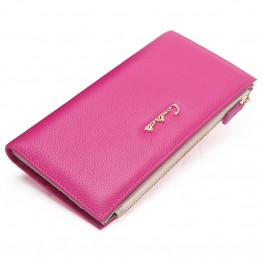 Spring Colorful Genuine Leather Woman's Clutch Versatile Handbag Female Coin Purse Long Zipper And Hasp Card Holder Phone Pocket