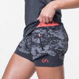 Summer Brand Women Compression Shorts Casual Shorts Women Trousers Bottoms Shorts Female Elastic Waist Shorts Pockets Zipper