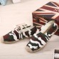 Summer Handmade Women's Espadrilles Canvas Flats Slip-on Casual Loafers Camouflage Stripe Linen Jute Hemp Soled Fisherman Shoes