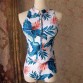 Surfing Swimsuit Printed Floral One Piece Swimwear Women Retro Zipper summer beach bathing swim suits wear women 2017 Wholesale