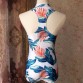 Surfing Swimsuit Printed Floral One Piece Swimwear Women Retro Zipper summer beach bathing swim suits wear women 2017 Wholesale