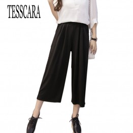 TESSCARA Brand New Fashion Summer Women Bottoms Clothing Ankle-Length Causal Pants Office Travel Female Trousers