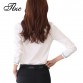 TLZC New Style Lady White Shirts Formal Work Blouse Size S-3XL Korean Women Printed Shirts Chiffon Blouse Slim Fit Lady Shirts32599564874