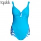 TQSKK Plus Size Swimwear 2017 New Summer Beachwear Swim Suit Print Stripe Vintage One Piece Swimsuit Women Bathing Suits Black