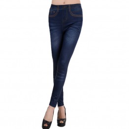 TW2430 Wholesale and retail faux denim womens leggings pants fashion skinny slim stretch leggings popular women active wear