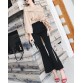 TWOTWINSTYLE 2017 Summer Women Side Split Bell Bottom Pants High Waist Flare Trousers Female Fashion Casual Clothes Korean New