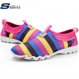 Top fashion 2017 Women Driving Shoes Women Summer Flats breathable colourful lazy shoes size 35-40 A063