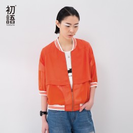 Toyouth 2017 New Arrival Summer Lady Jacket Coat Thin Whorl Half Sleeve Cardigan Women All-Match Short Wide-waisted Jacket