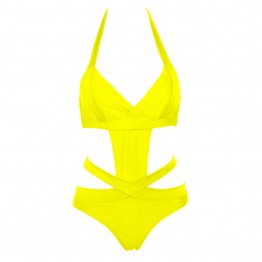 Trangel bikini Sexy One Piece Swimsuit Plus Size Swimwear Women Bandage Monokini Swimsuit Bathing Suit Swim Wear 2017 Black XXL