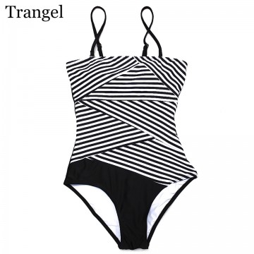 Trangel one piece women swimsuit 2017 bikini brand  stripe women swimwear swimsuit brazilian push up monkini set32795088800