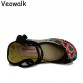Veowalk 29 Colors Fashion Women&#39;s Shoes Old Peking Mary Jane Denim Flats Flower Embroidery Soft Sole Casual Shoes Plus Size 4132275385633