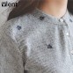 Vlent Leaves Embroidery Autumn Tops Cotton Casual Striped Long Sleeve Shirt Women Office Blouses Shirts Plus Size Blouse Blusas