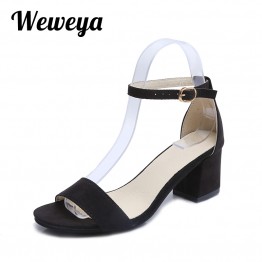 Weweya New Arrival Flat Sandals 2017 Sexy High Heels Shoes Woman Fashion Ankle Strap Pumps Sandalias Mujer Chaussure Femme