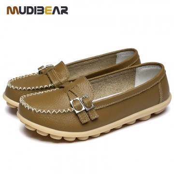 Woman moccasins Genuine Leather Women&#39;s Loafer made of genuine leather 7 Colors Women&#39;s Flat Shoes Moccasins Plus Size 35-4132688346897