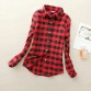 Women's 2016 autumn and winter female shirt plaid shirt female 100% slim long-sleeve cotton top female outerwear