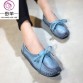Women&#39;s Handmade Shoes Genuine Leather Flat Lacing Mother Shoes Woman Loafers Soft Single Casual Shoes Women Flats32453235244