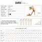 Women Ankle Strap Sandals high Heels Warm Orange Sole10cm height heeled Fits Width B,M Size 35-40 SURU 200