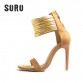 Women Ankle Strap Sandals high Heels Warm Orange Sole10cm height heeled Fits Width B,M Size 35-40 SURU 20032659526656