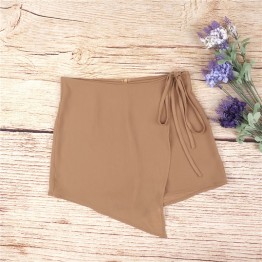 Women Ladies Skirt Shorts Irregular Bowknot Short Pants Fashion Cintura Alta Couture Bottom Shorts Summer 2017